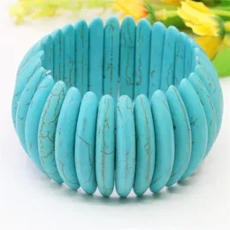 Pulseiras de link cadeia 7-40mm de peru azul turquesais esculpida em pulseira artesanato peças de miçangas diy uwlite calcedonia jóias de moda