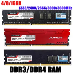 JUHOR pamięć RAM DDR3 8G 4G 1866MHz 1600MHz DDR4 16G 2666 3000 32000MHz pamięci stacjonarne Udimm 1333 Dimm stojak na AMD Intel Laptop komputer serwer PC