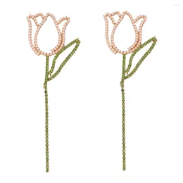 Dangle Earrings Luxury Temporament Tassel Tulip Imitation Pearl