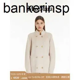 Designer Coat Maxmaras Pure Wool Winter Veste en mélange de laine et cachemire pour femme 1311012106 beige M