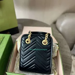 Designer Marmont Totes Bags Bolsa de bolsa de moda de couro de ombro para mulheres correntes Crossbody Messenger Pesses Black Wallet Gold Gold Hardware