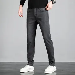 Männer Jeans Ankunft Mode Männer Stretch Schwarz Farbe Casual Bleistift Hosen Elastische Enge Hosen Streetwear Schmale Dünne