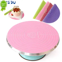 Ny Fais du Cake skivspelare Pat Silicone Baking Mat för kaka med storlek Non-stick High Temperatur Motent Bake Tool Kitchen Gadget