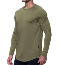 Luss Erkekler Yoga Kıyafet Spor Uzun Kollu T-Shirt Mens Sport Style Sıkı Eğitim Fitness Giysileri Elastik Hızlı Kuru Giyim T-02