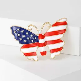 New Best-selling American Luxury Rhinestone Butterfly Brooch Colorful Painting Oil Dripping Versatile Clothing Accessories