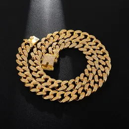 12mm 16-30 pollici Bling Zirconia di alta qualità Iced Out Miami Catena cubana per uomo Donna Collane Hip hop Jewelry251T