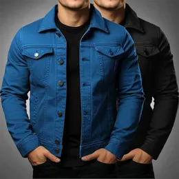 Männer Jacken Männer Casual Gewaschen Denim Top Herbst Lose Große Größe Denim Jacke Männer Werkzeug Jacke Männer Jacke 231129