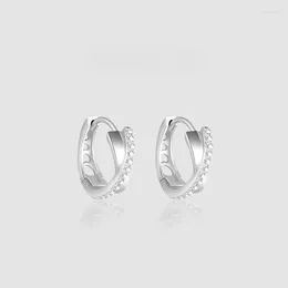 Boucles d'oreilles créoles VOQ en Zircon, croix géométrique pour femmes, bijoux coréens à la mode