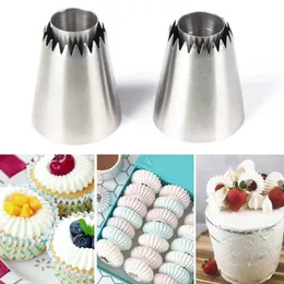 New Icing Piping Nozzles Stainlessl Steel Sultan Tube Cookie Biscuit Russian Ice Cream Pastry Tips Cake Mold Cake Decorating Tools wholesale