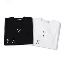 Designer Men and Women YSLS T -Shirt Coppie di lusso T -Shirt 100%Assorbimento di sudore di cotone Pure Cotone Assorbimento 3D Stampato a maniche corte XS -4xl