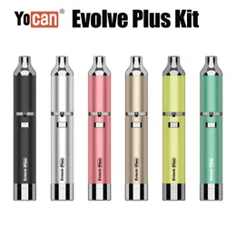 Authentische Yocan Evolve Plus E-Zigaretten-Kits Wachsverdampfer 1100 mAh Akku Vape Pen 6 Farben Neue Version für 510-Faden-Zerstäuber