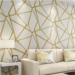Metalowy trójkąt geometryczny nowoczesny design tapet wystrój domu tapeta na ściany rolka sypialnia salon korytarz pokrywka ścienna 307Q
