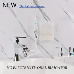 Tyst elfri tandflosser och oral irrigator för tänder rengöring och blekning