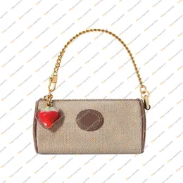 Ladies Fashion Designer Luxury Strawberry Chain Wallet Key Pouch Coin Purse Credit Card Holder Top Mirror Quality 726253 Business