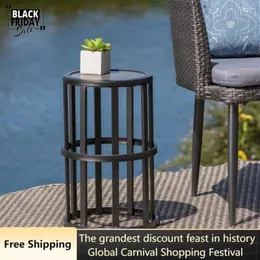 Camp Furniture Outdoor Table Grey/Black Curtis 11-Inch Ceramic Tile Side Camping Equipment Picnic Supplies Chair Pliante Tourist