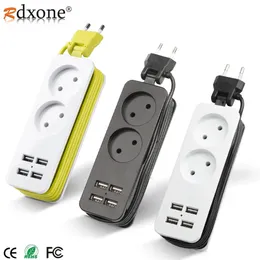 Power Strips Extension Cords Surge Protectors 40mm48mm EU KC Plug Strip With 4 USB Portable Socket AC Travel Adapter Smart Phone Charger 231130