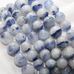 Loose Gemstones AKAC 7-11mm A Natural Dumortierite Quartz Bracelet Semi Precious Stone For Women Men Send Randomly