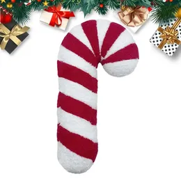 Plush Pillows Cushions Christmas Candy Cane Pillow 17 Inch Soft Lollipop Candy Cane Plush Toy Home Decorative Throw Pillow Cushion for Kids 231129