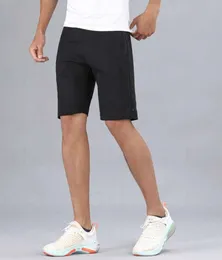 Lu Yoga Clothes Men's New Quick Drying Solid Color Sports Lishing Fitness Five Point Shorts with Pockets236