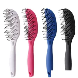Hair Brushes Portable Curved Anti-Static Hair Mas Comb Wet Dry Dual-Use Hairdressing Styling Brush Home Salon Styli Sqcxau Drop Delive Dhpve