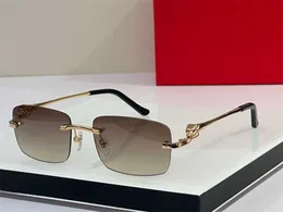 Design Sonnenbrillen Herren Luxusmarke Rahmenlose Designer Randlose Sonnenbrille Mode Zonnebril Carti Brille Mann Vintage Retro Brille 0281