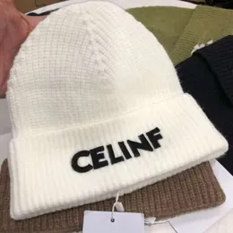 Celinf Autumn/Winter Sticked Hat Big Brand Designer Beanie/Skull Caps Stapled Hat Baotou Letter Ribbed Woolen Hat High Quality V534