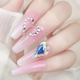 Nail Art Decorations Shaped Crystal Gems Decoration Heart Diamond Jewelry Big Peach Sharp DIY Ornaments Rhinestones