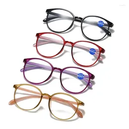 Sunglasses Anti Fatigue Presbyopic Glasses Ultra Light Blue Reading For Women HD Resin Full Frame