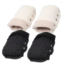Pièces de poussette, gants chauds d'hiver, accessoires doublés de peluche