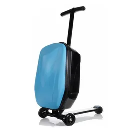 Suitcases Carrylove Adults Scooter Luggage Carry On Rolling Suitcase Lazy Trolley Bag With Wheels266P