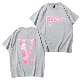 Vlone Women DesignerTシャツデザイナー服ファッションショーツ友達メンズレタープリントティービッグv男性短袖ヒップホップスタイルホワイトオレンジTシャツvloneティーサイズs-xl