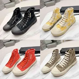 Designers Shoes Vintage Casual Distressed Canvas Shoes Men Women paris high low top wash old effect Vulcanized sole half slippers polychrome Sneakers size 35-45