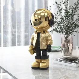 装飾的なオブジェクトの図形Artlovin Creative Resin Cartoon Astronaut Statues Home Decoration Figurine Desktop Decor Sculpture Nordic 231129