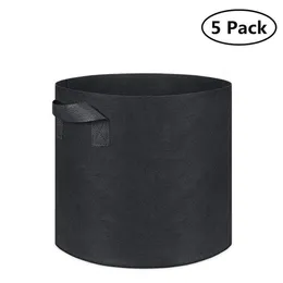 5 Pack 3 5 10 15 20 Gallon Growing Bag Planter Planting Container Potatis Vegetabilisk trädgårdsskötsel Hållbar trädgård Grow Pot Jardineria 21296s