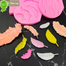 Neue Vögel Feder Zuckerknöpfe Silikonform DIY Fondant Kuchen Dekoration Werkzeuge Schokolade Gumpaste Spitze Borderform Backutensilien