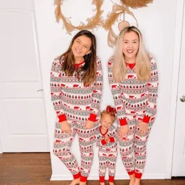 Family Matching Outfits Year s Costumes 2023 Christmas Pajamas Set Casual Soft Sleepwear Parent child Clothes 2 Pieces Home Suit Pjs 231129