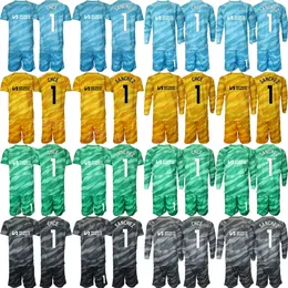 Kulüp takımı GK Uzun Kollu Futbol 28 Djordje Petrovic Jersey Set Kaleci Kepa Arrizabalaga Edouard Mendy Thibaut Courtois Futbol Gömlek 23/24 Erkek Çocuklar Qieerxi