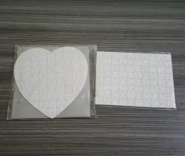 Sublimation Blank Heart Puzzles DIY 퍼즐 러브 모양 퍼즐 핫 전송 인쇄 소모품 아동 장난감 선물 Vanlentines Day Party