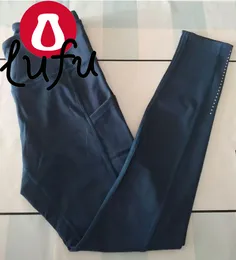 luyogasports lu yoga pants 여자 레깅스 달리기 스포츠 루 leggings 주머니 반사 지점 체육관 레깅스 발목 길이 스타킹