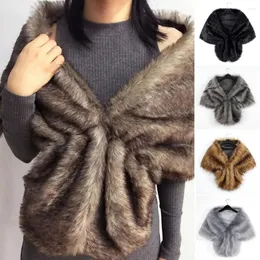 Scarves Versatile Women Shawl Coat Thickened Warm Coldproof Cape Women's Elegant Faux Fur For Formal Parties Autumn Winter