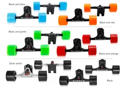 2pcs/set Skateboard Truck with Skate Wheel Riser Pad Bearing Hardware Accessory Installing Tool for Skateboard LL