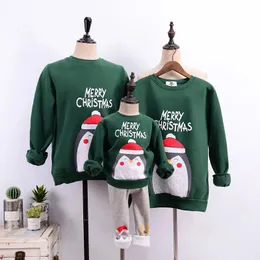 Family Matching Outfits Christmas Sweater Winter Fleece Printed Mother Kids Pullover Sweaters Family Matching Outfits 231130
