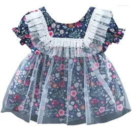 Mädchenkleider Baby Floral Princess Dress 2023 Infant Summer Einjährige Little Mesh