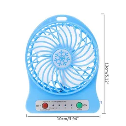 Electric Fans Portable LED Light Fan Air Cooler Mini Desk USB Third Wind 4XFB294B