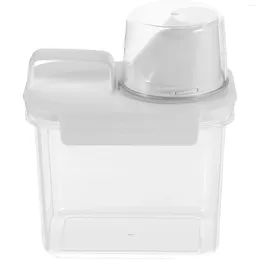 Liquid Soap Dispenser Laundry Detergent Jug Box 1.1L Plastic Washing Powder Bottle Lotion Clear Canister Sub Bucket