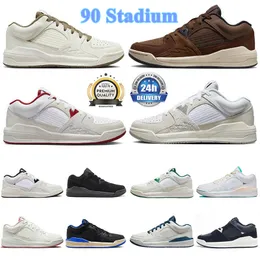 90 90S Stadyum Erkek Ayakkabı Beyaz Yonca Yeşil Varsity Kırmızı Deniz Kahverengi Kelp Yelken Siyah Erkekler Kadın Eğitmenler Spor Spor ayakkabıları koşu yürüyüş Ayakkabı 36-45