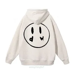 Drew varumärke mäns hoodies sweatshirts gula retro smiley ansiktsbrev tryck tshirt vårtrend lång ärm topp high street drews 24ok ltt2 qvu4