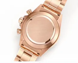 Topptillverkaren färgade diamanter Bezel Watch 116595 40mm Watches Sapphire Chronograph Mechanical Automatic Men's Wristwatches Rose Gold