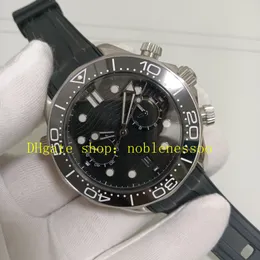 실제 사진 슈퍼 크로노 시계 손목 시계 남자 블랙 다이얼 세라믹 베젤 300m 사파이어 유리 자동 크로노 그래프 Cal.9900 기계식 스포츠 남성 시계