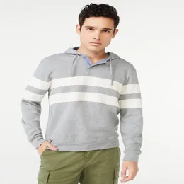 Assembly Men is Double Stripe Hooded Henley Shirt